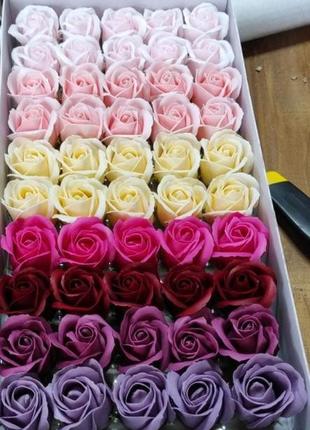 Мыльные розы (микс № 209) для создания роскошных неувядающих букетов и композиций из мыла