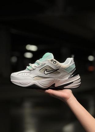 Nike m2k tekno white black mint2 фото