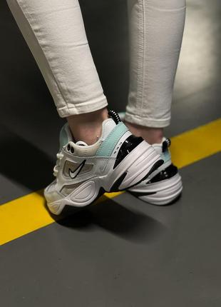 Nike m2k tekno white black mint4 фото