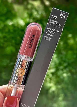 Стійка помада kiko milano unlimited double touch 120