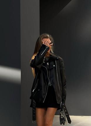 Женская косуха куртка черная