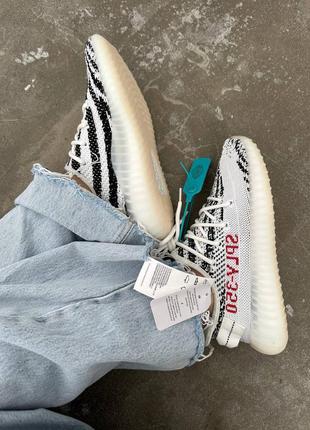 Кроссовки adidas yeezy boost 350"zebra” dresses9 фото