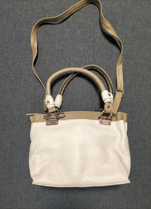 Стильна жіноча сумочка колір бежевий, коричневий..2 фото