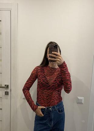 Прозрачный лонгслив zara