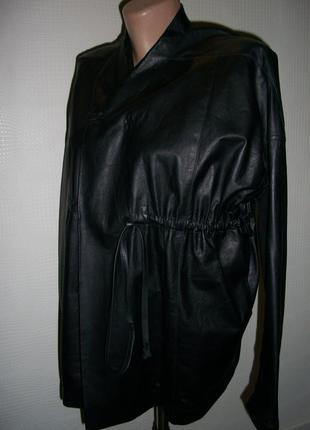 Куртка дизайнерская  rick owens из натуральной кожи оверсайз, италия, размер xs,s,м3 фото