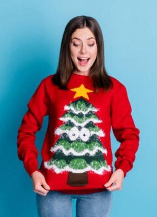 Дуже красивий і стильний брендовий новорічний в'язаний светр 20.1 фото