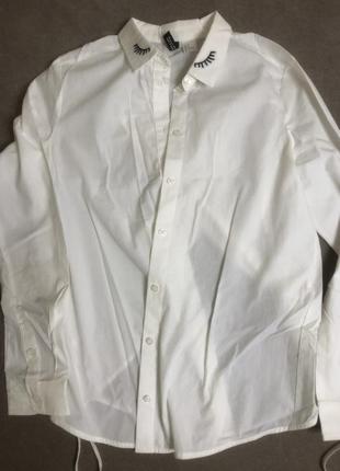 Белая рубашка h&amp;m 36 р