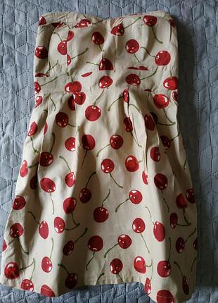 Сукня бюстьє вишневий принт 2