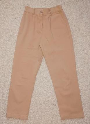Джинсовые брюки укороченные широкие quzu р.36