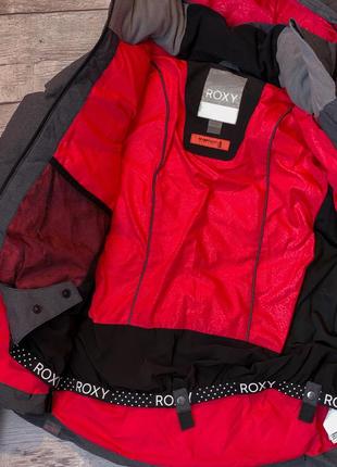 Куртка лижна roxy непродувна непромокаюча зимова дута пуховик зима тепла капюшон спортивна5 фото