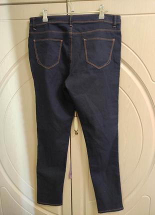 Жіночі джинси скіні синього кольору р.50/uk14