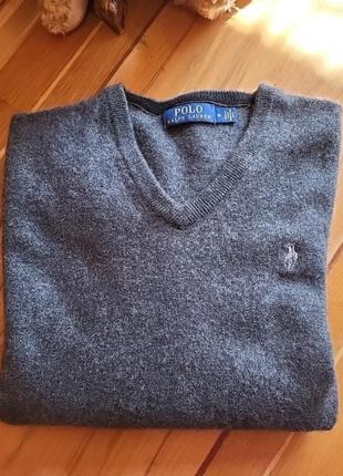 Шерстяной пуловер свитер ralph lauren