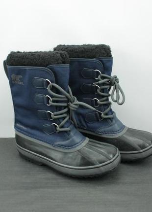 Зимові черевики снігоходи sorel 1964 pac nylon waterproof winter boots men's collegiate navy / black