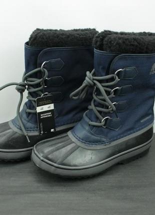Зимние ботинки снегоходы sorel 1964 pac nylon waterproof winter boots men's collegiate navy / black3 фото