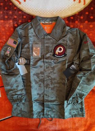 💯🏈🇺🇸 оригинал. водоотталкивающая куртка nike on field x nfl washington redskins salute to service.