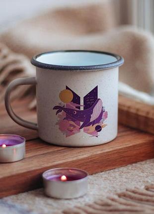 Емальована чашка хамелеон bts army
