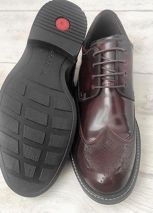 Туфли мужские кожаные, лакированные классические р. 43 "ecco"9 фото