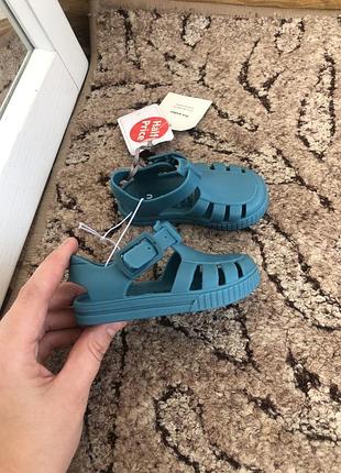 Сандалии босоножки ходунки 19 р бирюзовые 12 см tu