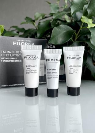 Комплекс по догляду за шкірою обличчя та очей з ліфтинг-ефектом filorga lifting effect filorga's best skincare