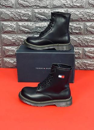 Tommy hilfiger ботинки женские черные размеры 35-418 фото