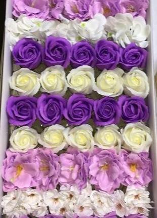 Мильні троянди (мікс № 90) для створення розкішних нев'янучий букетів і композицій з мила1 фото