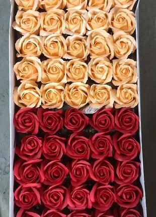 Мильні троянди (мікс № 153) для створення розкішних нев'янучий букетів і композицій з мила1 фото