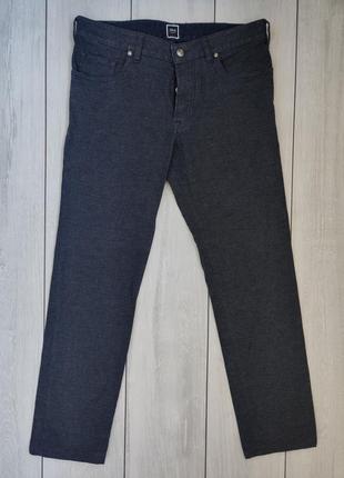 Котонові штани брюки mmx італія w33/34 пояс 42 см  сірі стрейч1 фото