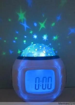 Годинник, будильник, зоряний проектор music and starry sky calendar5 фото