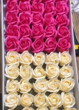 Мыльные розы (микс № 236) для создания роскошных неувядающих букетов и композиций из мыла