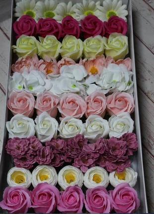 Мыльные розы (микс № 31) для создания роскошных неувядающих букетов и композиций из мыла