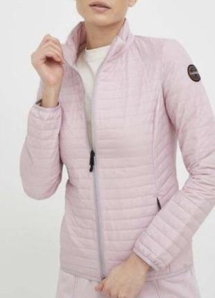 Куртка napapijri женская цвет розовый переходная1 фото