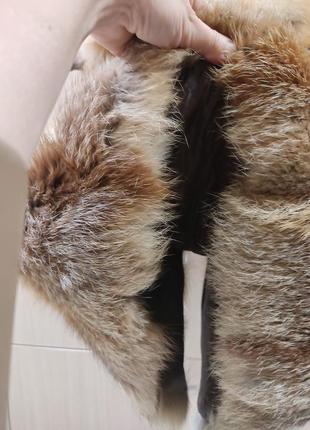 Натуральная меховая жилетка лисичка4 фото