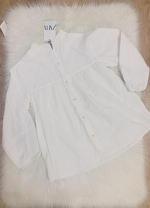 Біла блуза zara сорочка сорочка реглан лонгслив кофточка 6
