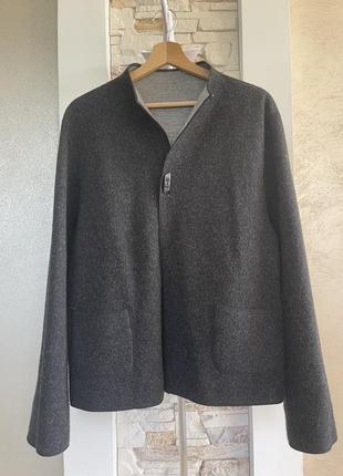 Вовняне двостороннє пальто жакет у стилі totem від бренду kenar5 фото