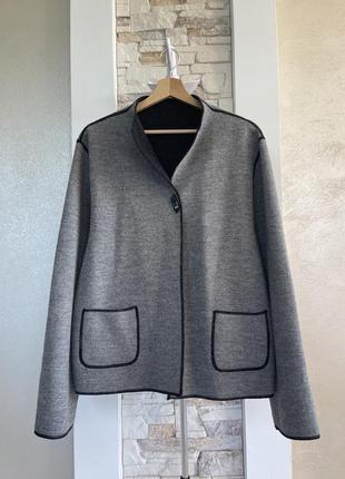 Вовняне двостороннє пальто жакет у стилі totem від бренду kenar1 фото