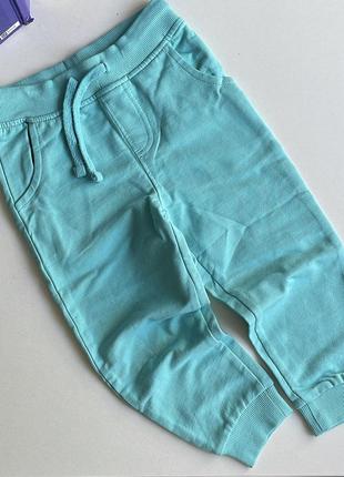 Бирюзовые брюки для девочки 92см1 фото