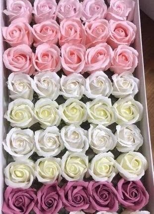 Мыльные розы (микс № 316) для создания роскошных неувядающих букетов и композиций из мыла