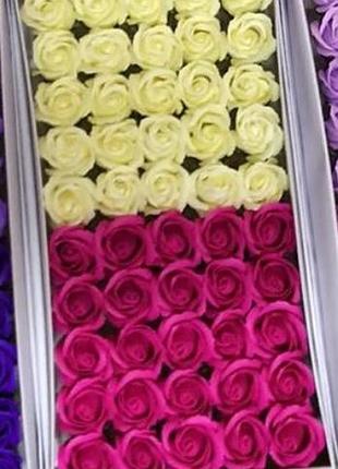 Мыльные розы (микс № 116) для создания роскошных неувядающих букетов и композиций из мыла