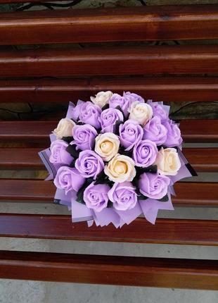 Мильні троянди (мікс № 102) для створення розкішних нев'янучий букетів і композицій з мила3 фото
