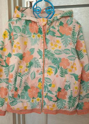 Вітровка тонка легка демісезонна осіння весняна куртка літня курточка с&a для дівчинки 5 років 1102 фото