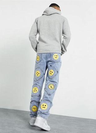 Джинсы i saw it first smiley multi pocket baggy denim black1 фото