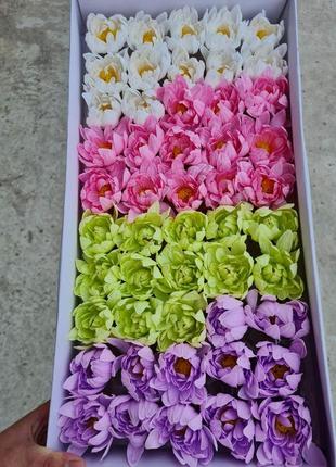 Мильні хризантеми (мікс № 467) для створення розкішних нев'янучий букетів і композицій з мила