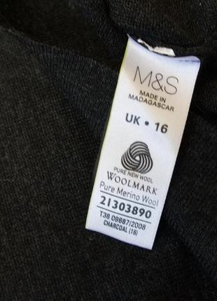 Джемпер шерстяной, пуловер marks & spencer, шерсть.3 фото