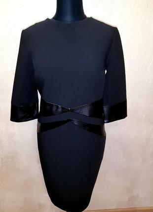 Комбинированное черное платье. украина.