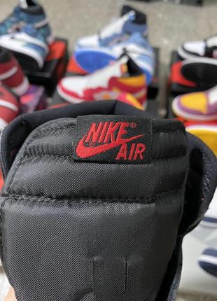 Кроссовки nike air jordan 1 retro high og patent bred джордан aj1 ретро черные красные лаковые9 фото