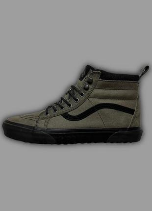 Кеди ботінки vans sk8-hi mte denim suede/black new