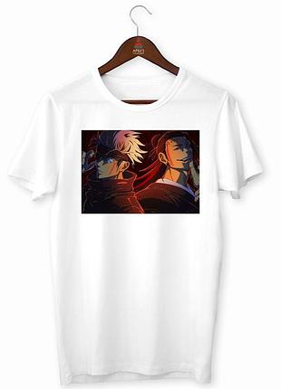 Футболка с оригинальным принтом "jujutsu kaisen магическая битва сатора годжо гето сургура