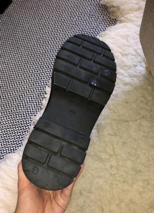 Сапоги на массивной подошве ботинки искусственная кожа крокодил тиснение кожаные боты5 фото