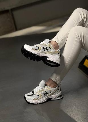 Женские кроссовки new balance 530 white gold5 фото