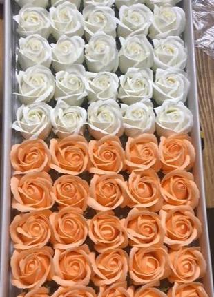 Мыльные розы (микс № 235) для создания роскошных неувядающих букетов и композиций из мыла